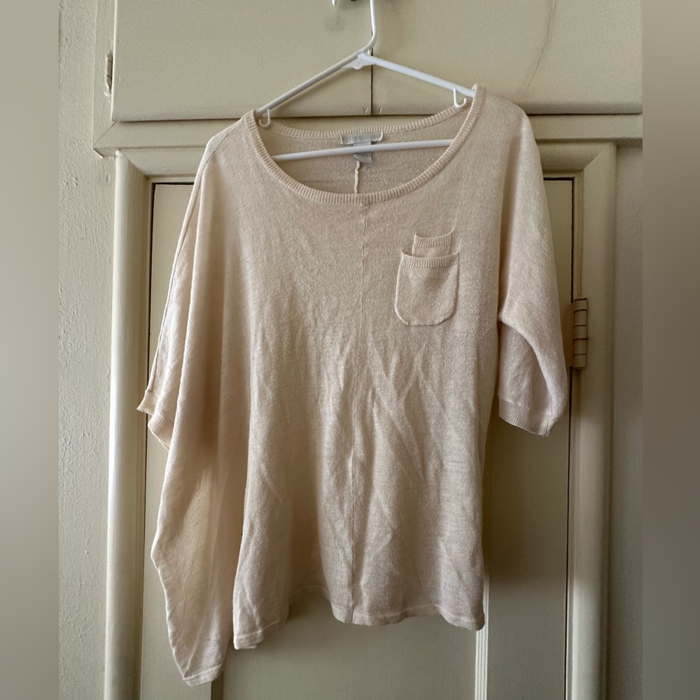Cream Design History Top, Size M